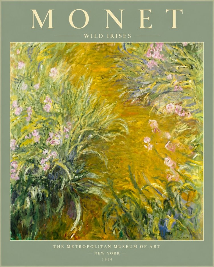Monet Wild Irises No6 - Affiche