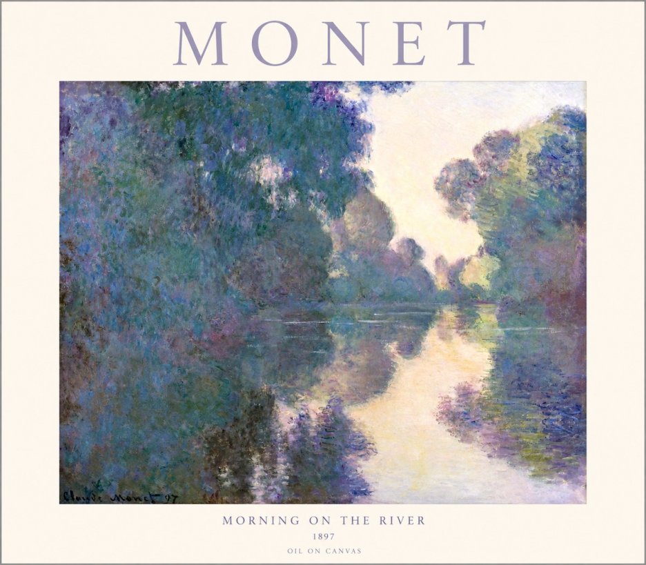 Monet Morning on the River No1 - Affiche