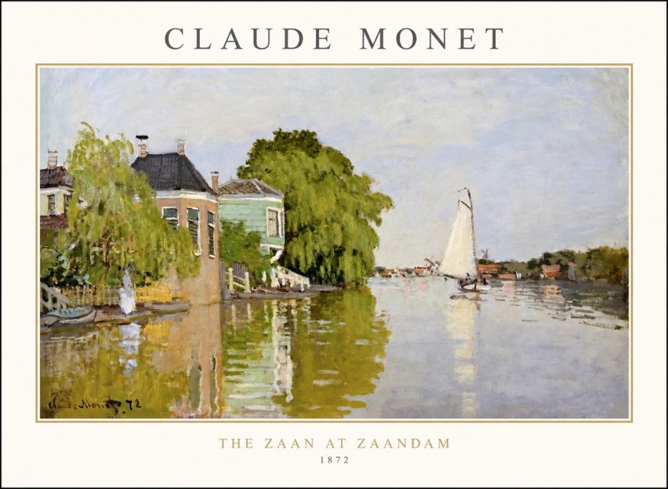 Monet The Zaan at Zaandam No1 - Affiche