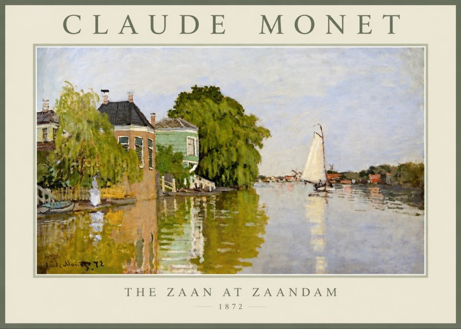 Monet The Zaan at Zaandam No3 - Affiche