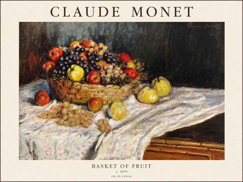 Monet Basket of Fruit No1 - Affiche