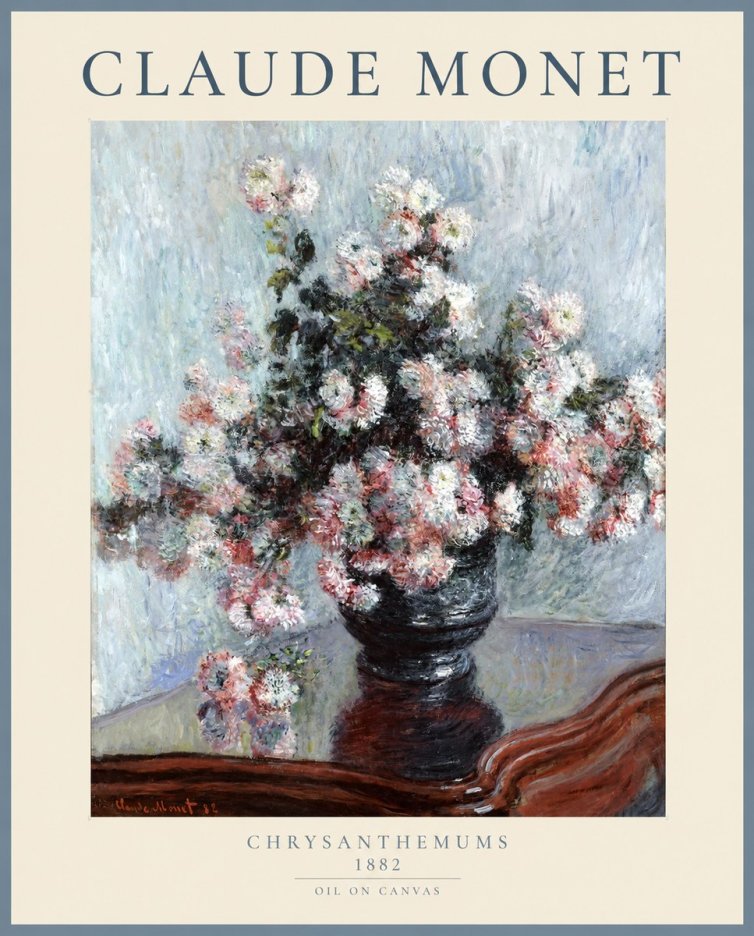 Monet Chrysanthemums No1 - Affiche