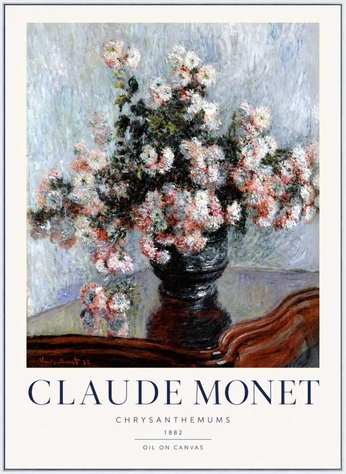 Monet Chrysanthemums No2 - Affiche