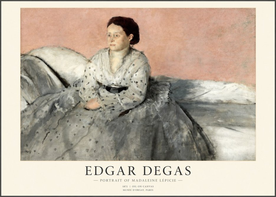 Edgar Degas Portrait of Madeleine Lépicie No1 - Affiche