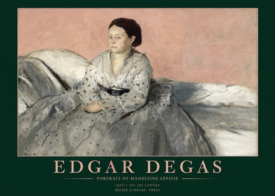Edgar Degas Portrait of Madeleine Lépicie No3 - Affiche