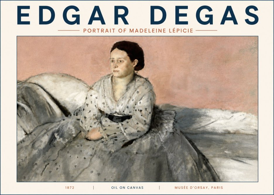 Edgar Degas Portrait of Madeleine Lépicie No6 - Affiche
