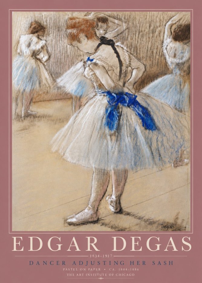 Edgar Degas Dancer Adjusting Her Sash No5 - Affiche