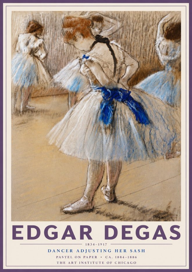 Edgar Degas Dancer Adjusting Her Sash No6 - Affiche