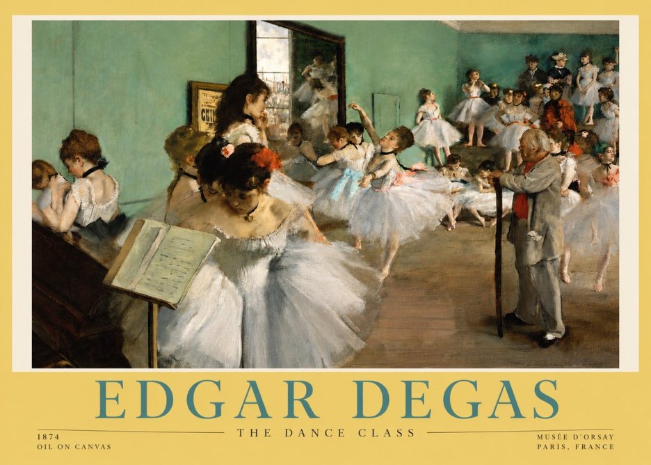 Edgar Degas The Dance Class I No3 - Affiche