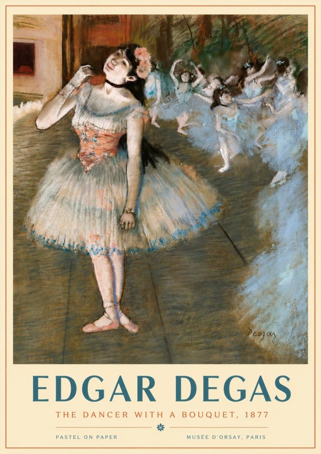 Edgar Degas The Dancer with a Bouquet No4 - Affiche