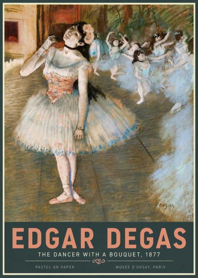 Edgar Degas The Dancer with a Bouquet No6 - Affiche