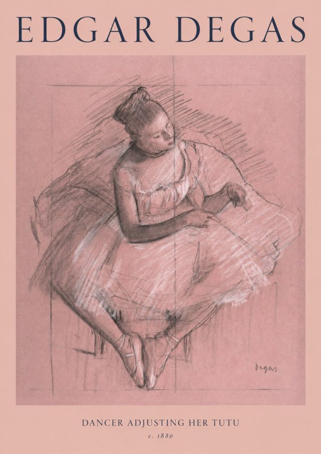 Edgar Degas Dancer Adjusting Her Tutu No1 - Affiche