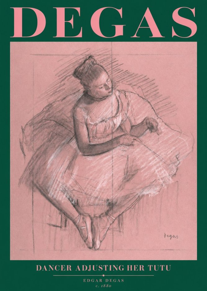 Edgar Degas Dancer Adjusting Her Tutu No2 - Affiche