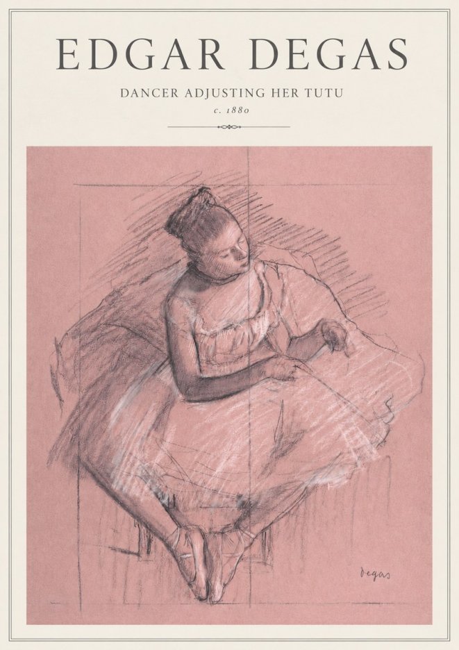 Edgar Degas Dancer Adjusting Her Tutu No3 - Affiche