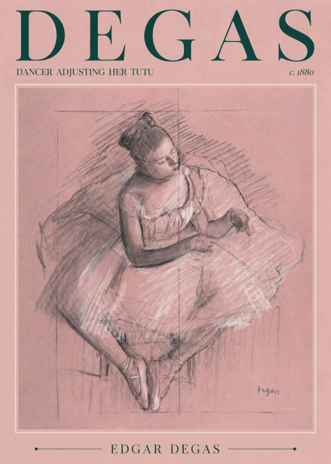 Edgar Degas Dancer Adjusting Her Tutu No4 - Affiche