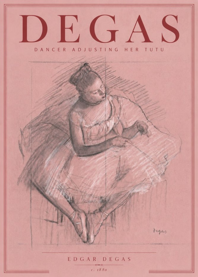 Edgar Degas Dancer Adjusting Her Tutu No6 - Affiche