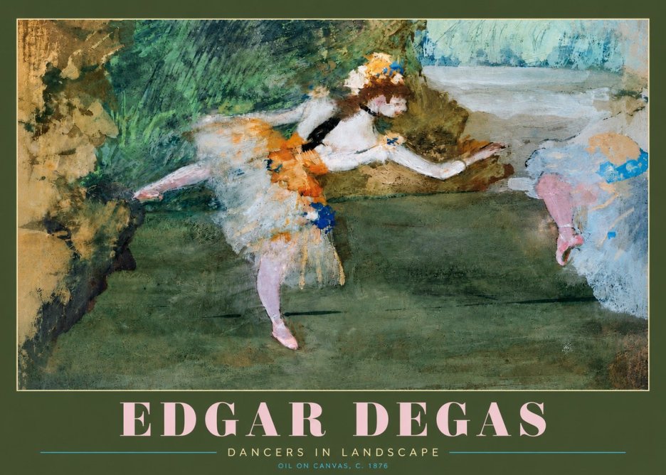 Edgar Degas Dancers in Landscape I No2 - Affiche