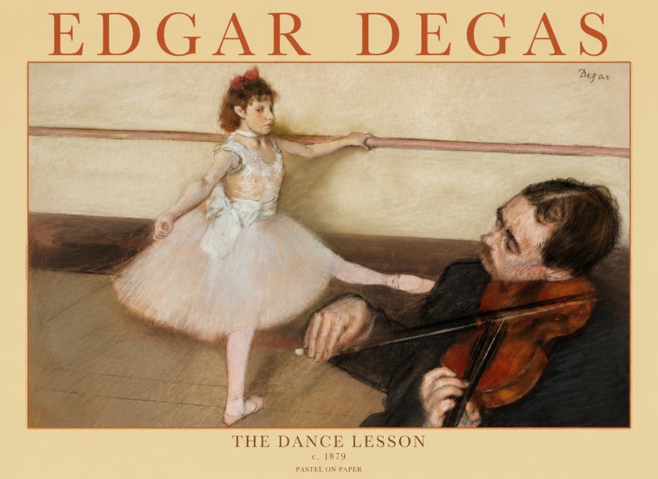 Edgar Degas The Dance Lesson No1 - Affiche