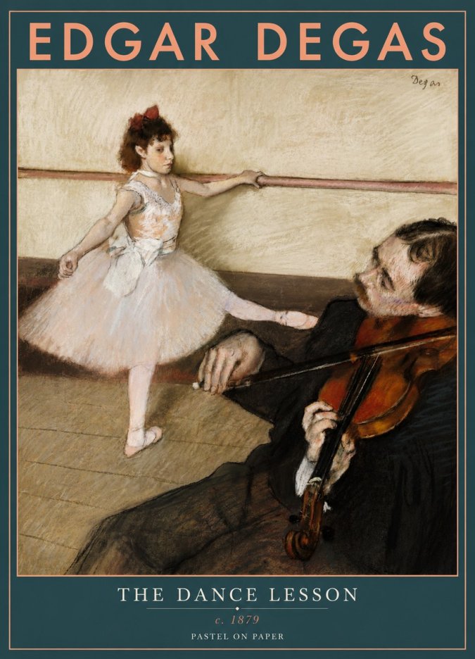 Edgar Degas The Dance Lesson No4 - Affiche