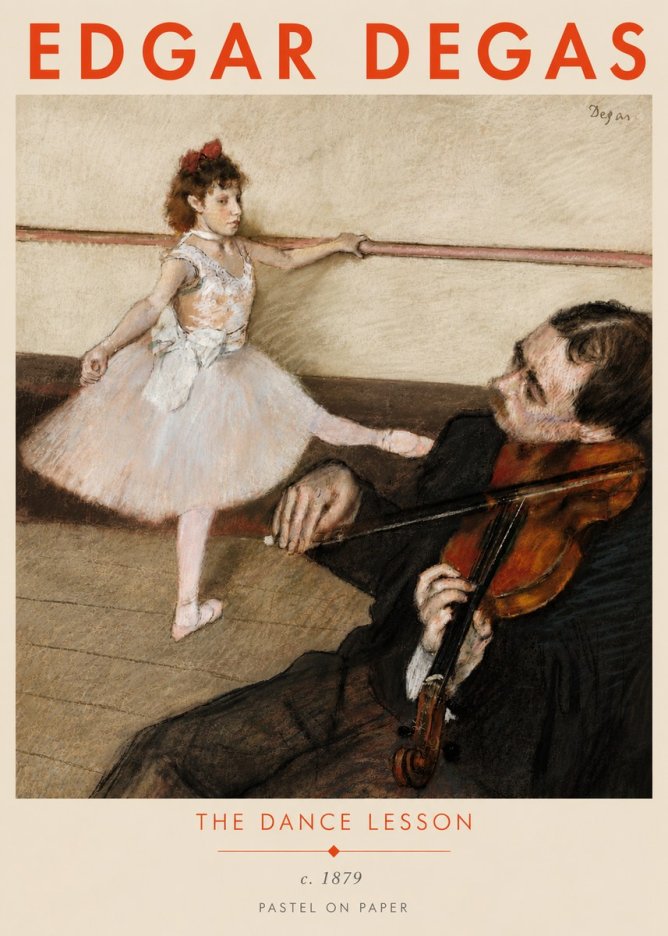 Edgar Degas The Dance Lesson No6 - Affiche