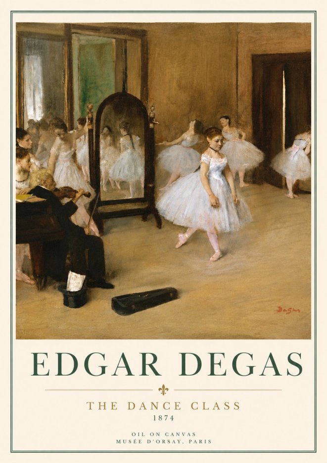Edgar Degas The Dance Class II No3 - Affiche