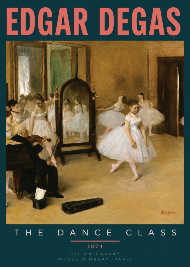 Edgar Degas The Dance Class II No4 - Affiche