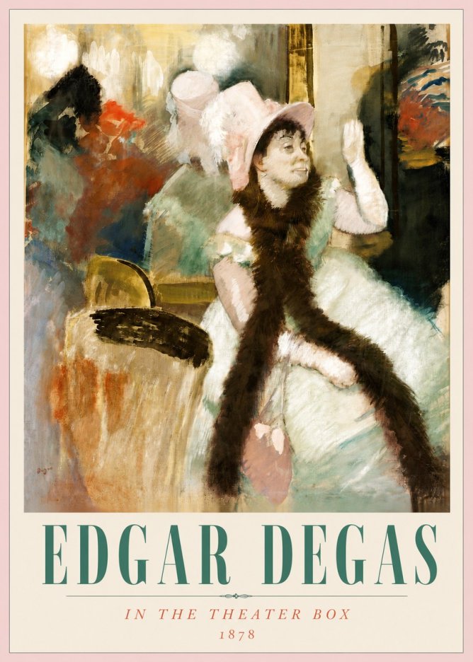 Edgar Degas In the Theater Box No3 - Affiche