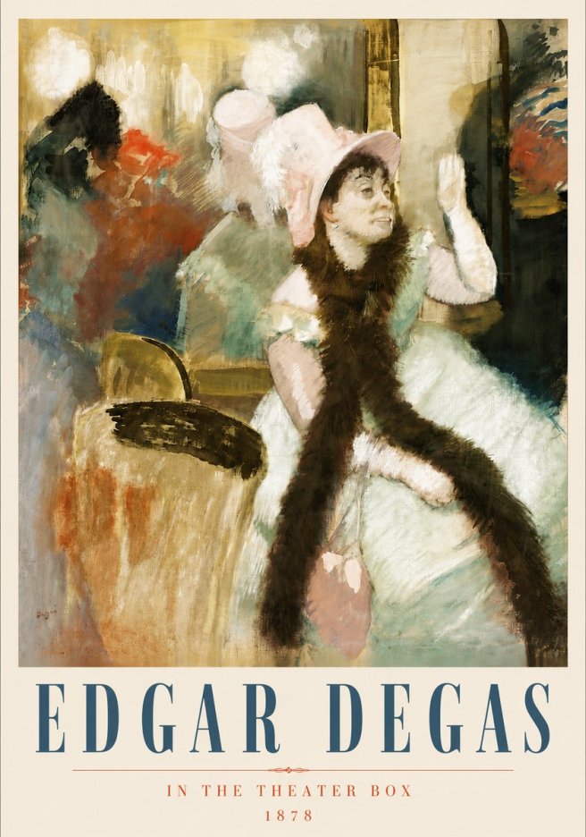 Edgar Degas In the Theater Box No4 - Affiche