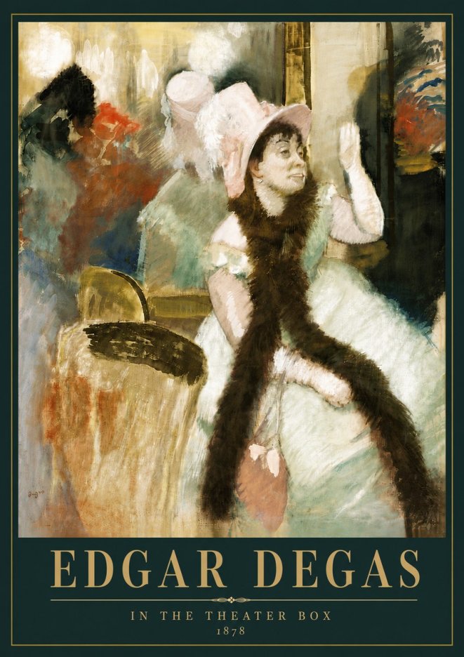 Edgar Degas In the Theater Box No6 - Affiche