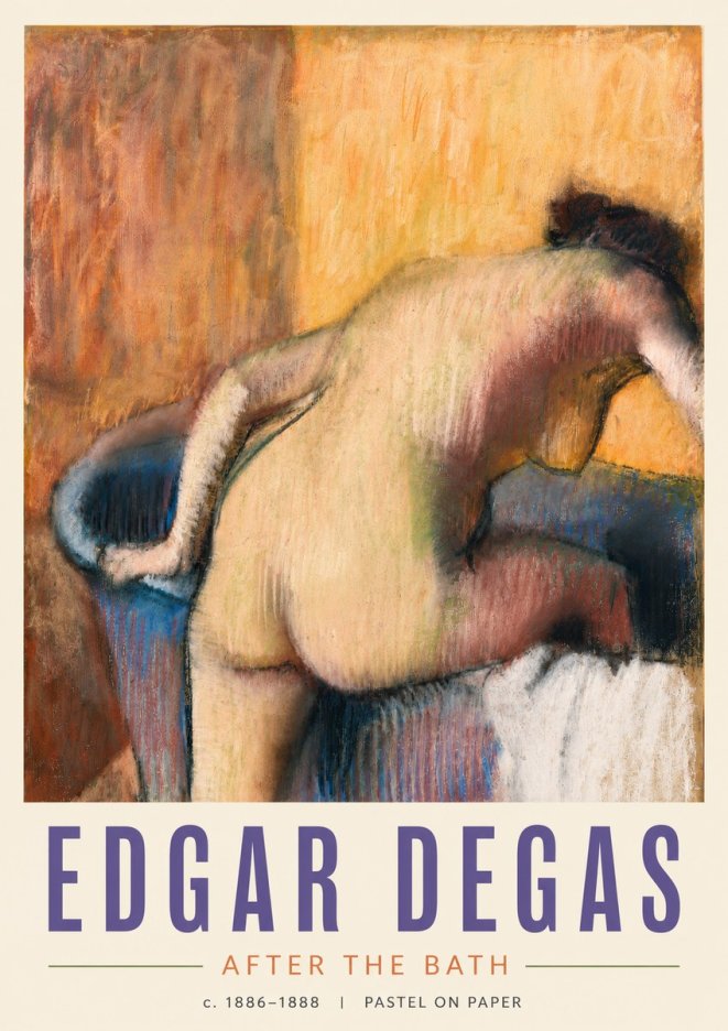 Edgar Degas After the Bath I No4 - Affiche