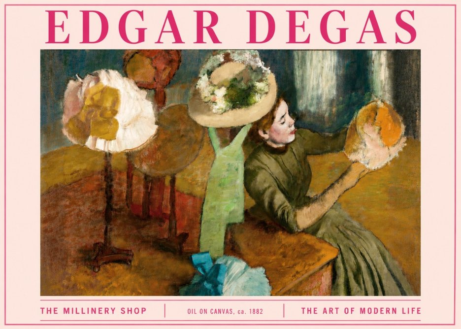 Edgar Degas The Millinery Shop, Ca. 1882 No3 - Affiche