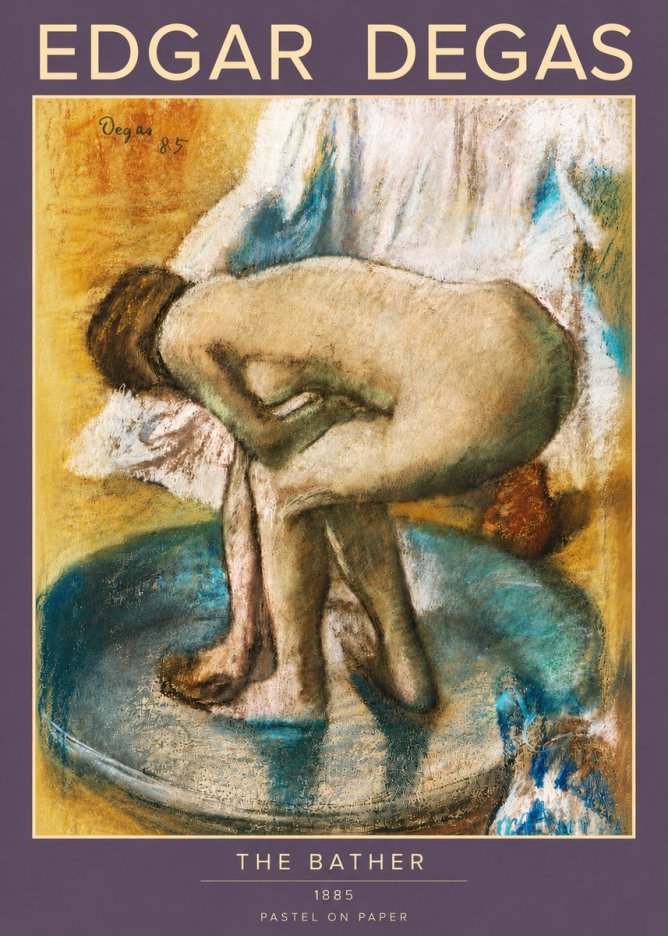 Edgar Degas The Bather No4 - Affiche