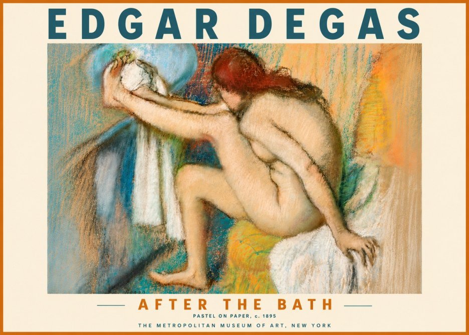 Edgar Degas After the Bath II No6 - Affiche