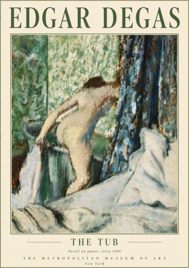 Edgar Degas The Tub No5 - Affiche
