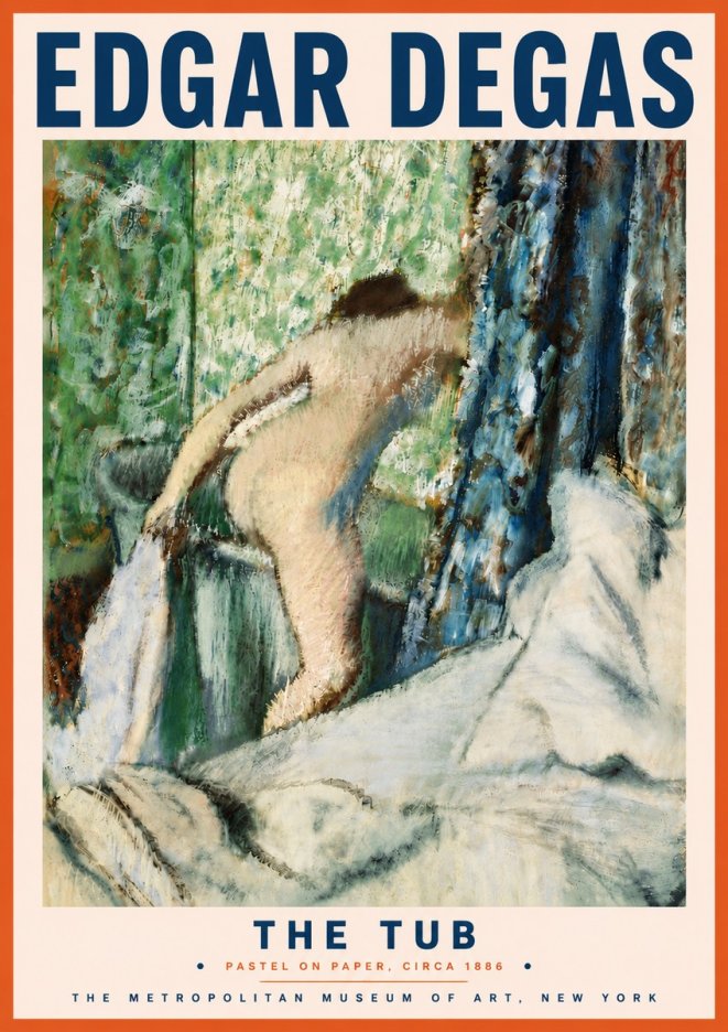 Edgar Degas The Tub No6 - Affiche