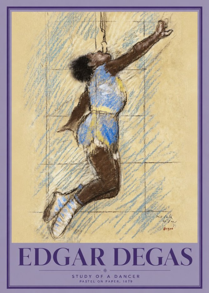 Edgar Degas Study of a Dancer No2 - Affiche