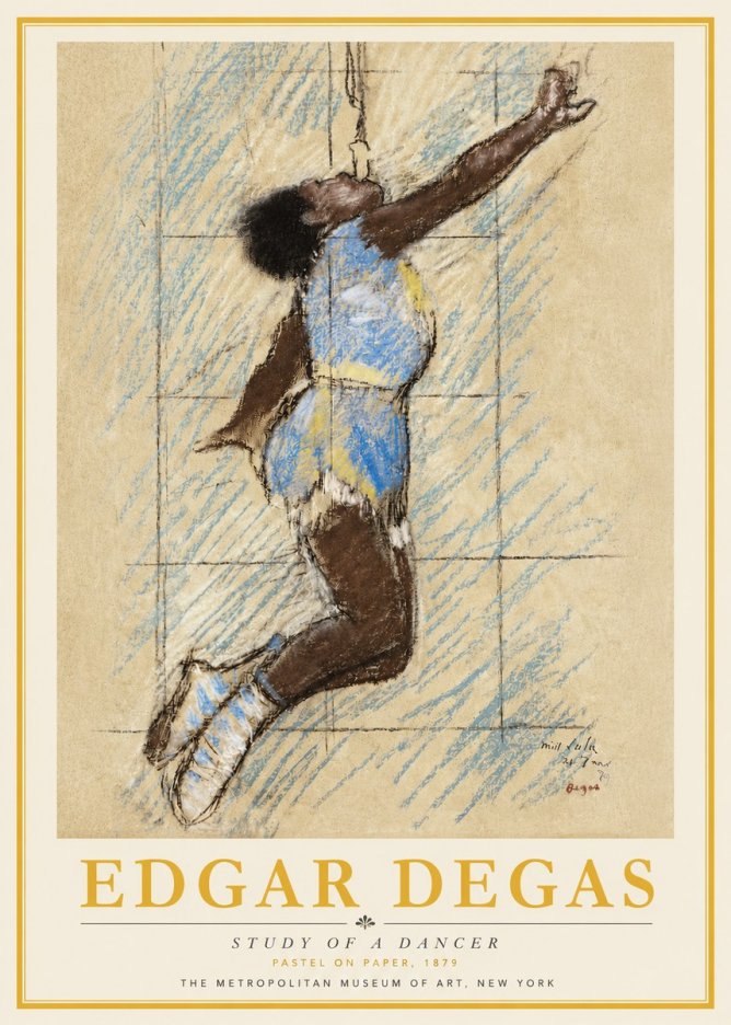 Edgar Degas Study of a Dancer No4 - Affiche