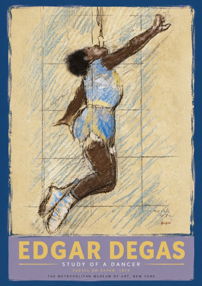 Edgar Degas Study of a Dancer No5 - Affiche