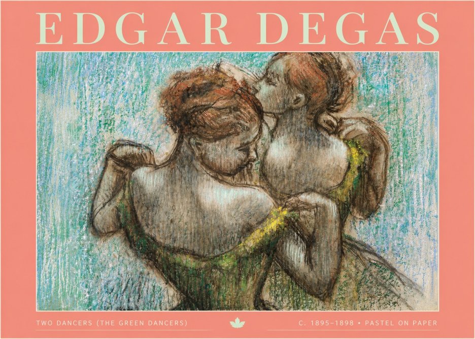 Edgar Degas Two Dancers (the Green Dancers) No2 - Affiche