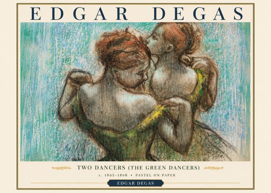 Edgar Degas Two Dancers (the Green Dancers) No3 - Affiche