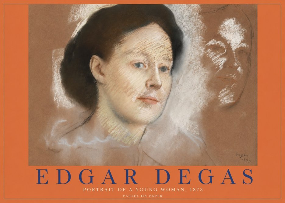 Edgar Degas Portrait of a Young Woman No2 - Affiche
