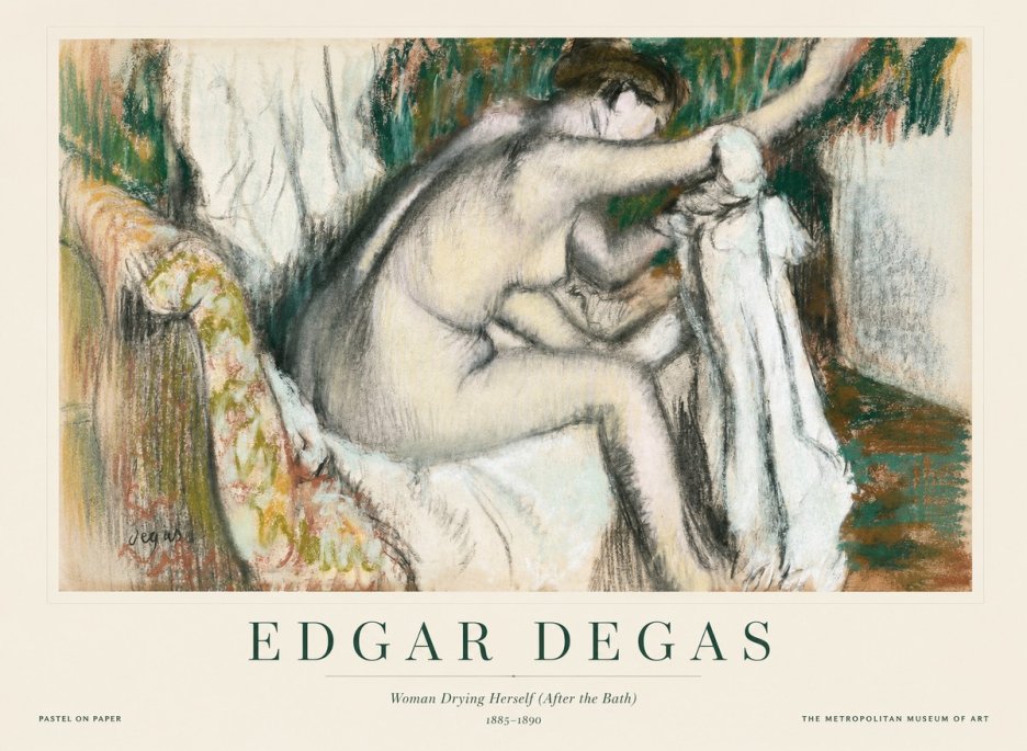 Edgar Degas Woman Drying Herself (After the Bath) No1 - Affiche