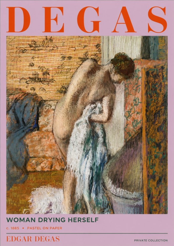 Edgar Degas Woman Drying Herself II No2 - Affiche