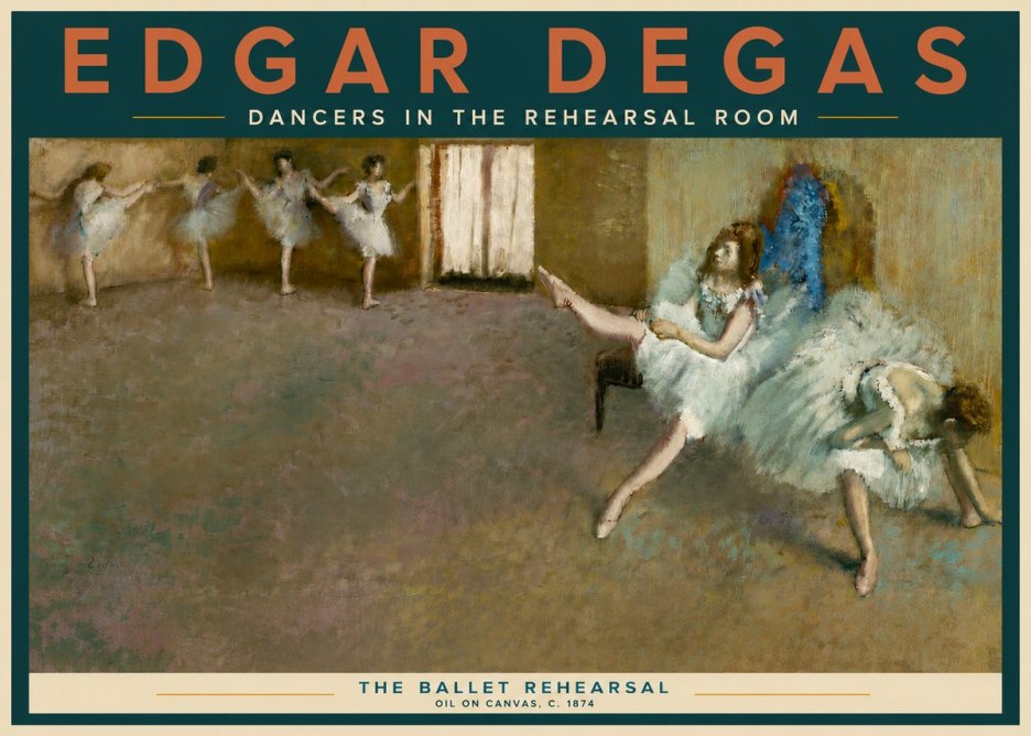 Edgar Degas The Ballet Rehearsal No3 - Affiche