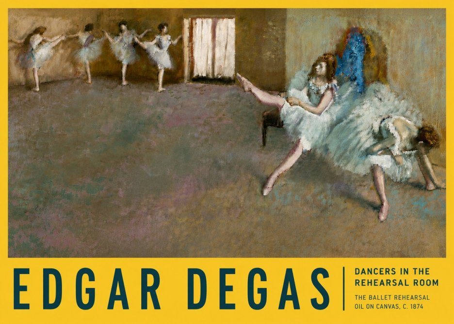 Edgar Degas The Ballet Rehearsal No5 - Affiche
