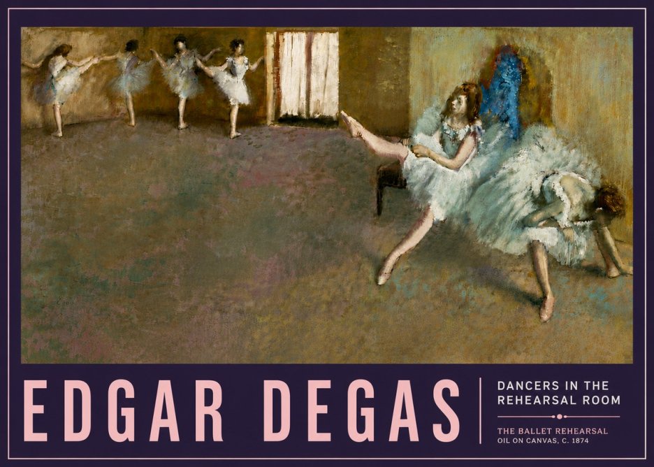 Edgar Degas The Ballet Rehearsal No6 - Affiche