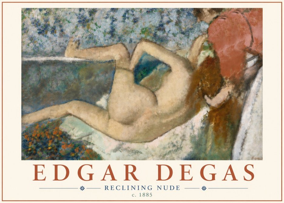 Edgar Degas Reclining Nude No6 - Affiche