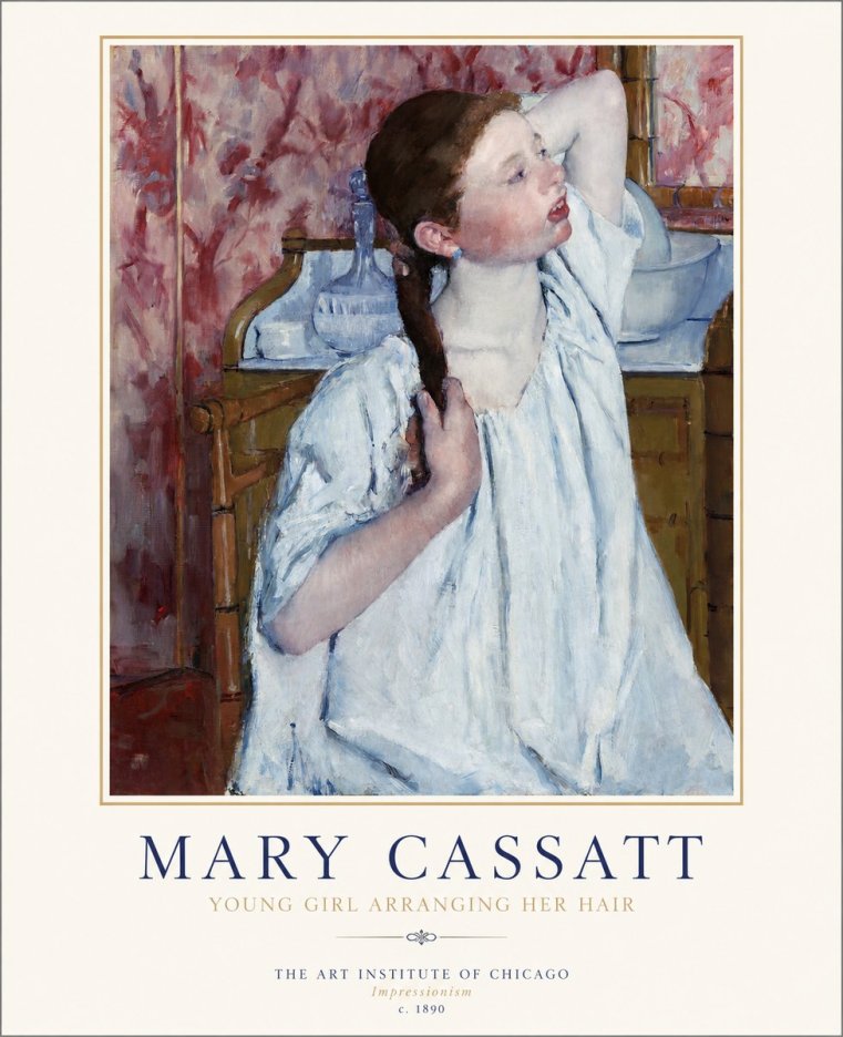 Mary Cassatt Young Girl Arranging Her Hair No1 - Affiche