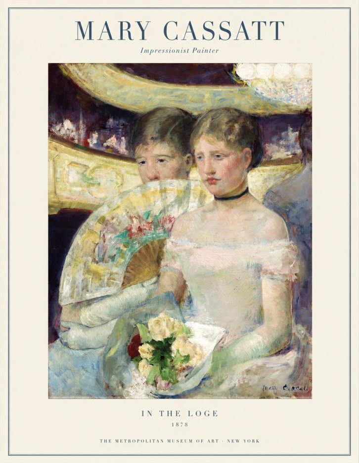 Mary Cassatt In the Loge No1 - Affiche
