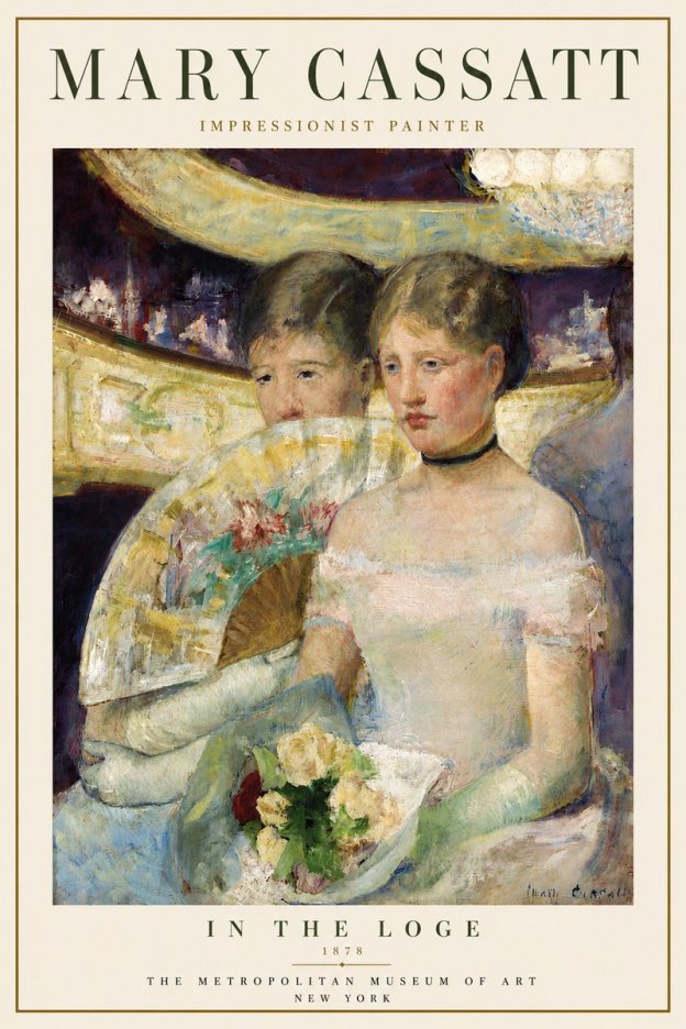 Mary Cassatt In the Loge No6 - Affiche